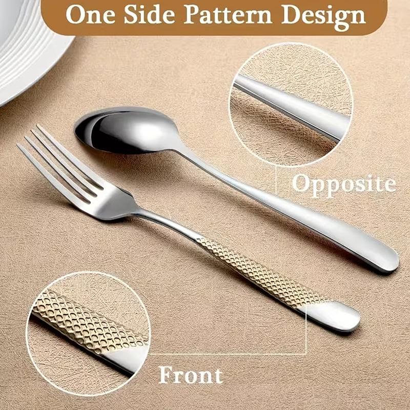 Nuovo set di utensili da cucin - Gold Cutlery Flatware recensione e prezzo