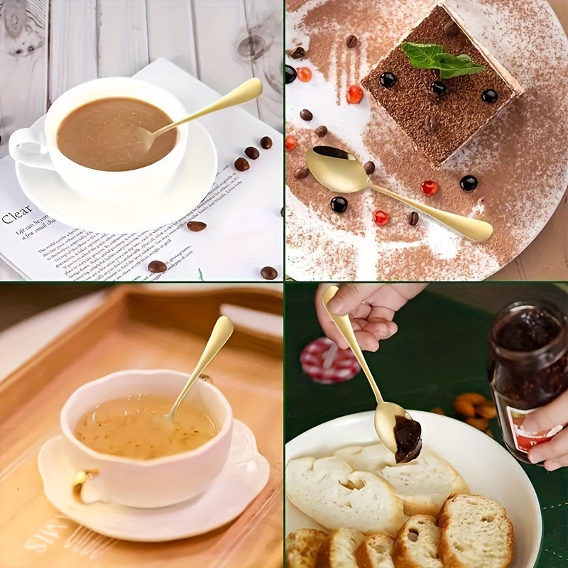 Set di 6/10/20 Cucchiaini in A - Gold Cutlery Flatware recensione e prezzo