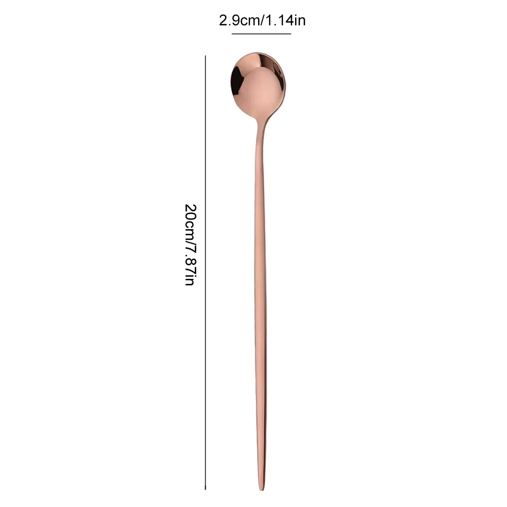 6 pezzi manico lungo cucchiaio - Gold Cutlery Flatware recensione e prezzo