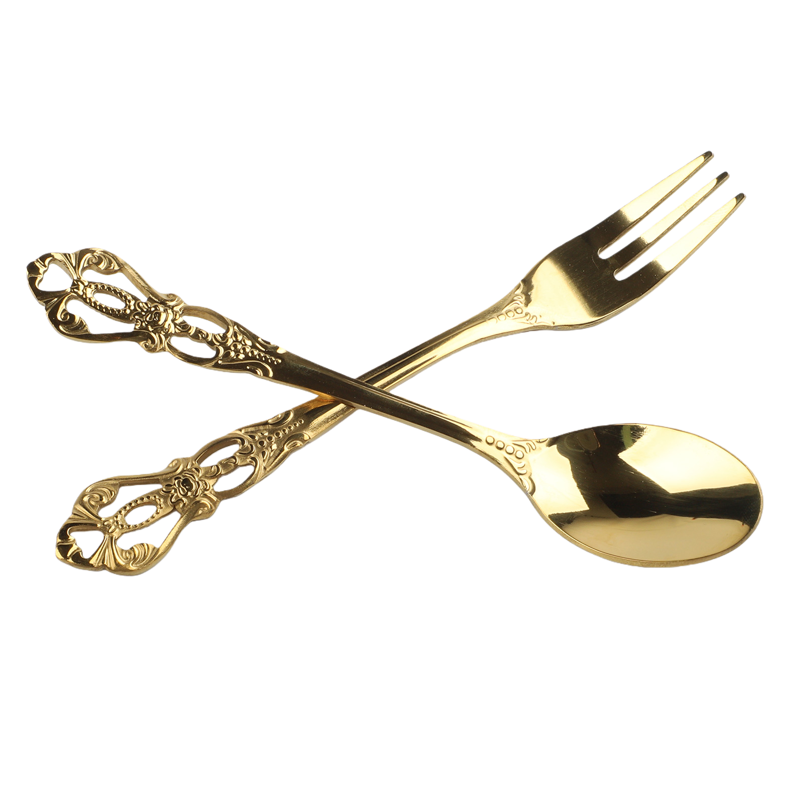 Set di posate vintage in accia - Gold Cutlery Flatware recensione e prezzo