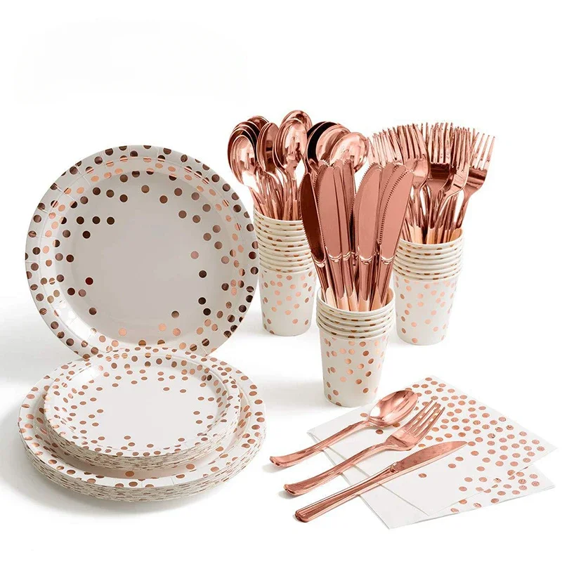 Piatti per tovaglia usa e gett - Gold Cutlery Flatware recensione e prezzo
