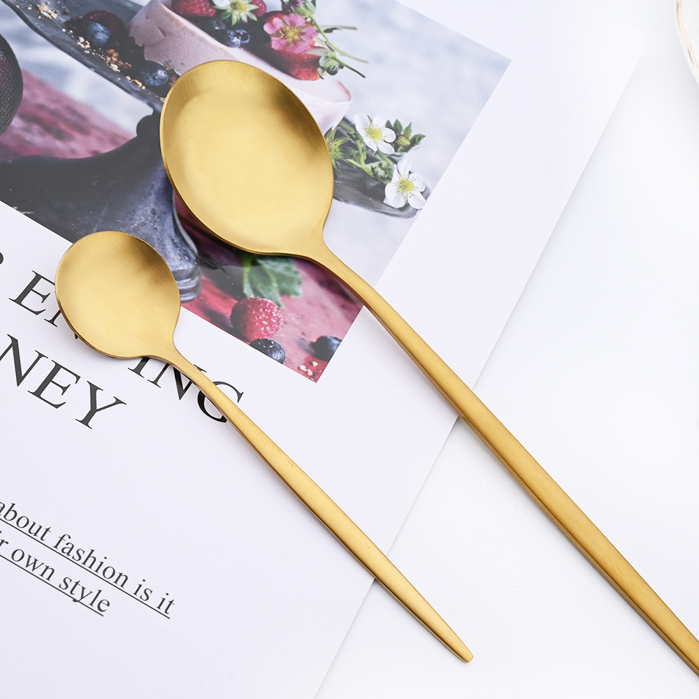 Drmfiy Manico nero Set di stov - Gold Cutlery Flatware recensione e prezzo