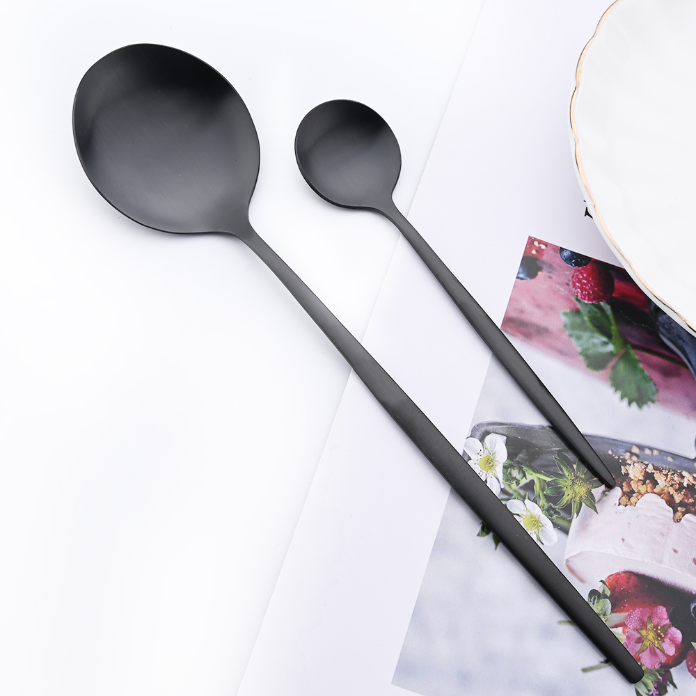 Drmfiy Manico nero Set di stov - Gold Cutlery Flatware recensione e prezzo