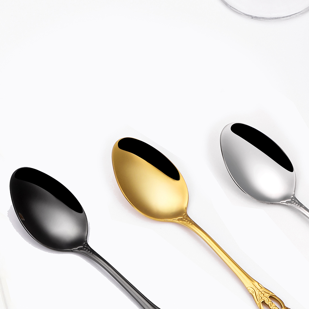 2/4/6/12 pz oro cucchiai da De - Gold Cutlery Flatware recensione e prezzo