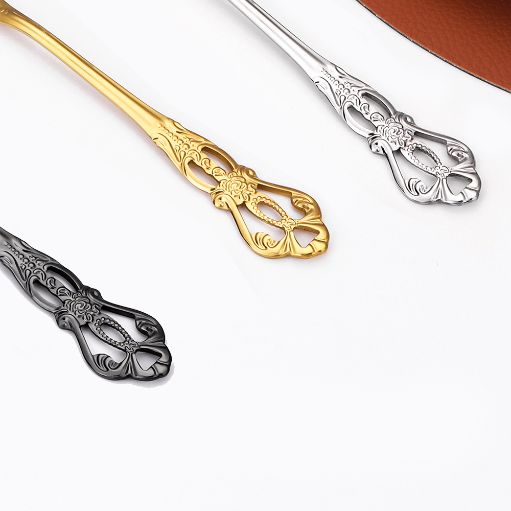 2/4/6/12 pz oro cucchiai da De - Gold Cutlery Flatware recensione e prezzo